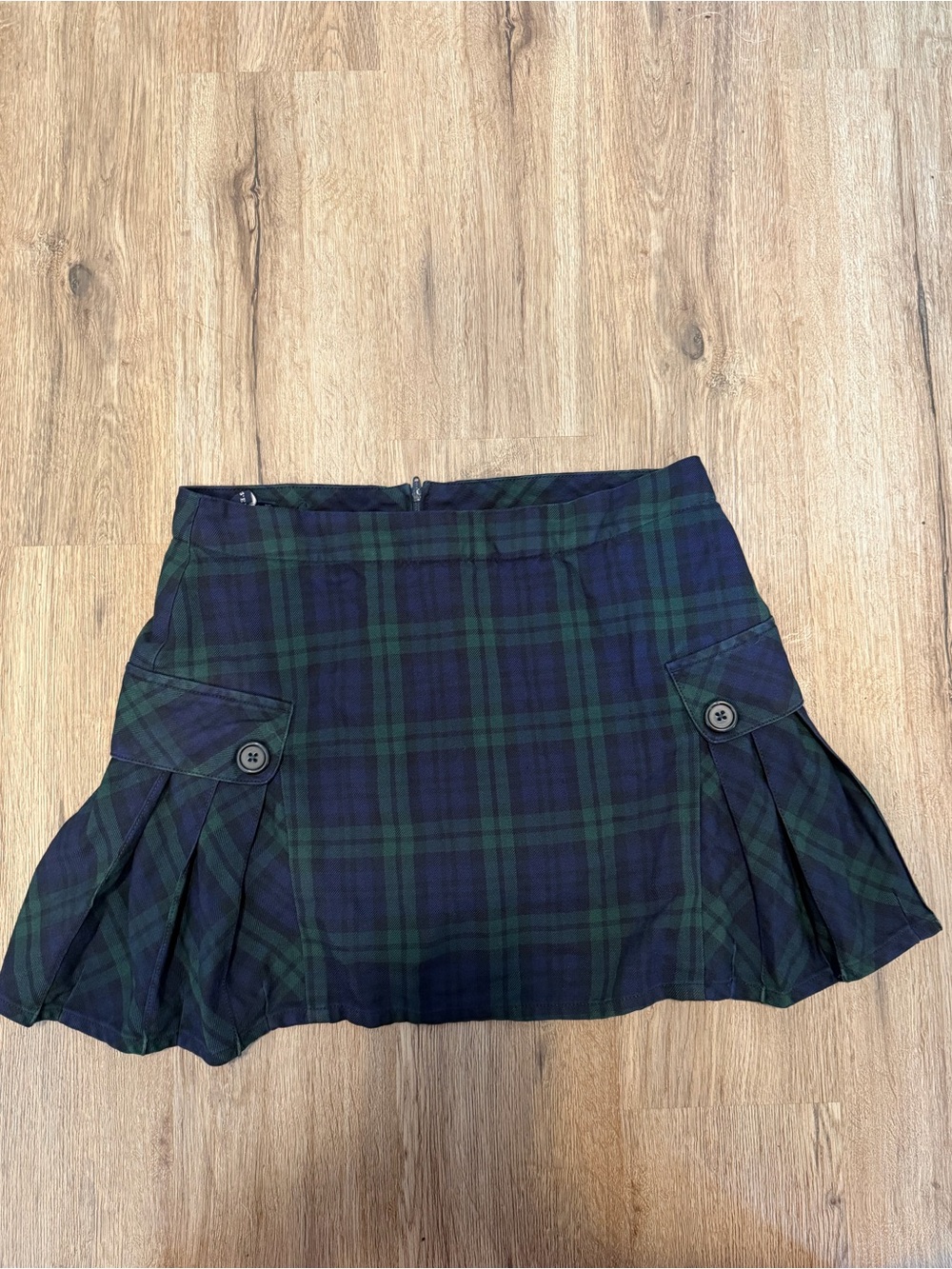 Land’s End Classic Plaid Mini Skirt - Navy & Green